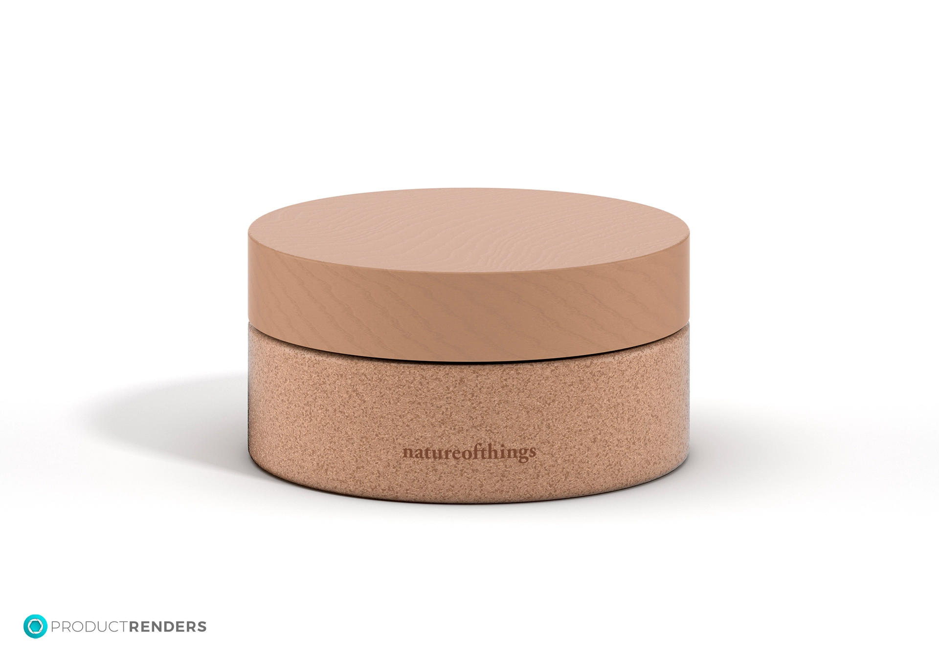 A brown cylindrical jar of Nature of Things facial moisturizer.