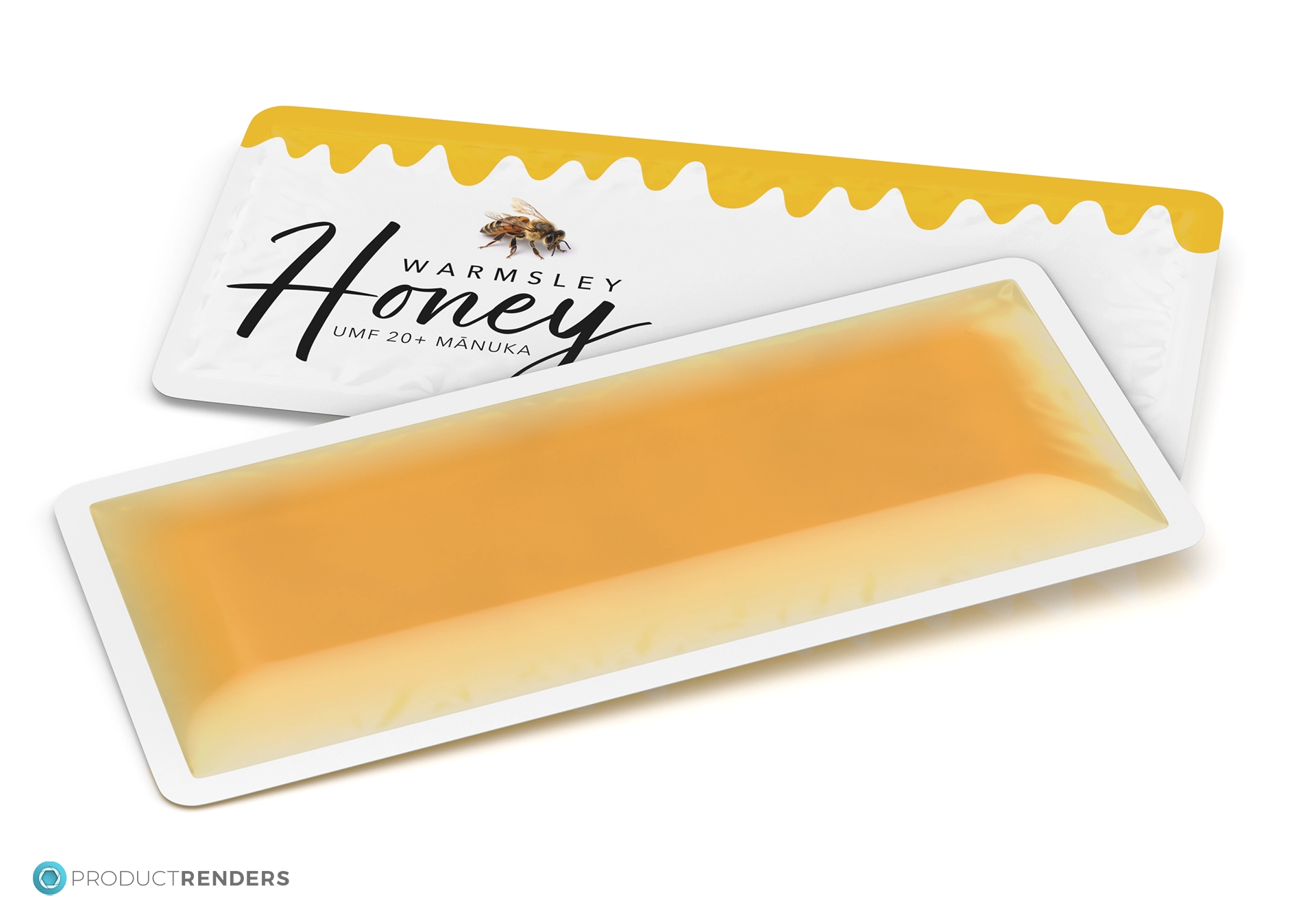 A render of two Honey Snaps in a flat 'not open' state.