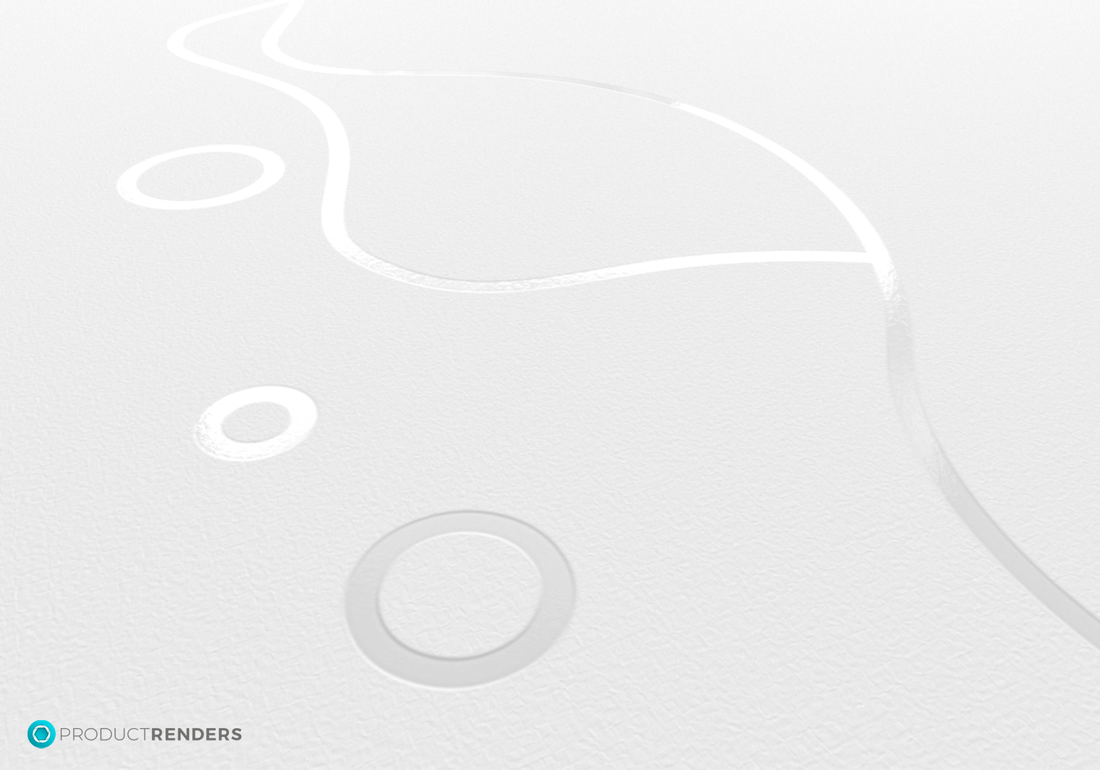 A close-up of a simple UV Gloss line drawing on a white box.