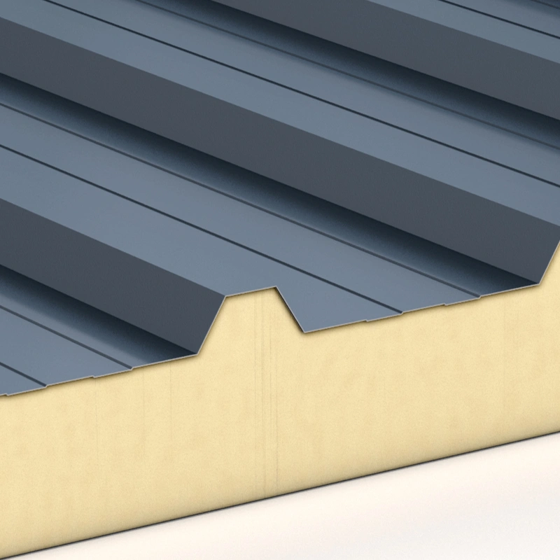 A close-up preview render of a interlocking side joint roof panel.