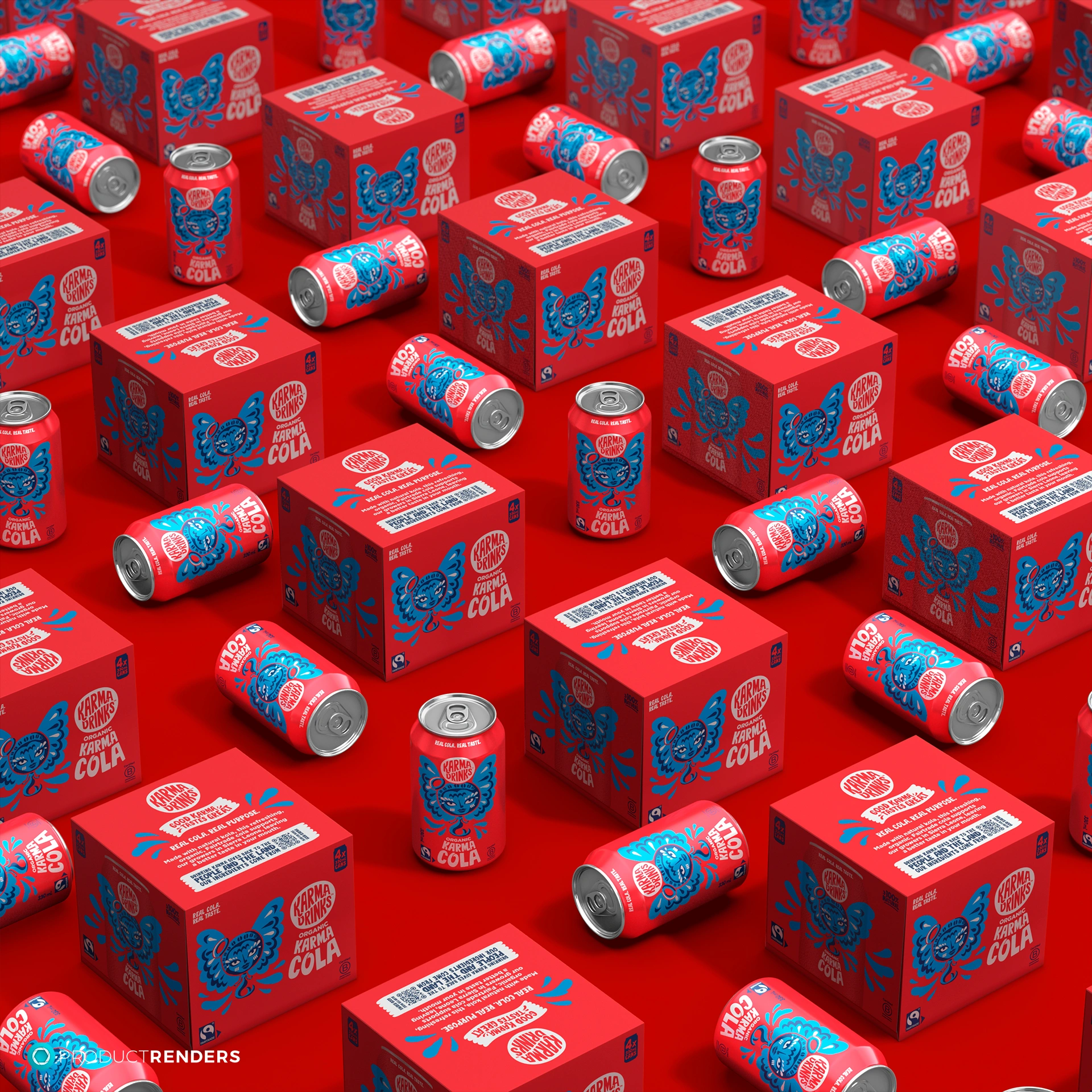 New 2026 Karma Cola, Can and 4 pack packaging